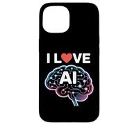 Adoro la progettazione tecnologica del cervello neurale con intelligenza artificiale Custodia per iPhone 15
