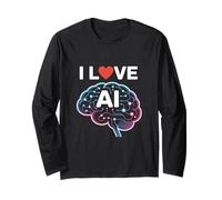 Adoro la Progettazione tecnologica del Cervello neurale con intelligenza Artificiale Maglia a Manica