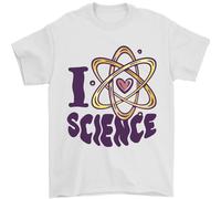 Adoro La Scienza Fisica Chimica Biologia Geek Maglietta Da Uomo 100% Cotone