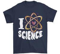 Adoro La Scienza Fisica Chimica Biologia Nerd Maglietta Da Uomo 100% Cotone