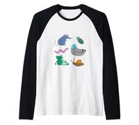 Adoro Le Donne Divertenti del Meme del Piccione di Rana e Rana Non Amato Maglia con Maniche Raglan