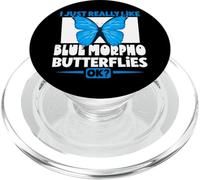 Adoro le farfalle morpho blu PopSockets PopGrip per MagSafe