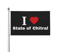 Adoro Lo Stato Di Chitral Garden Flag Resistente Alle Intemperie Bandiere Da Giardino Divertente Bandiera Da Cortile Per All'Aperto Fattoria Esterni 90X150 Cm