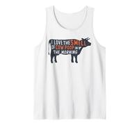 Adoro l'odore della Cacca di Mucca al Mattino Funny Farmer Cow Canotta