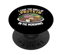 Adoro l'odore delle proteine nelle proteine del mattino PopSockets PopGrip Adesivo