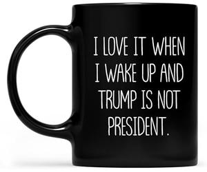 Adoro quando mi sveglio la mattina e lui è il presidente. Tazze da caffè originali, tazza da caffè con stampa fronte-retro, tazza da tè in ceramica per mamma, papà, amico, moglie, marito, regalo da 11