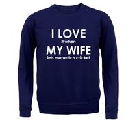 Adoro Quando Mia Moglie Mi Lascia Guardare Il Cricket - Felpa Per Adulti - Ashes