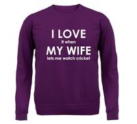 Adoro Quando Mia Moglie Mi Lascia Guardare Il Cricket - Felpa Per Adulti - Ashes