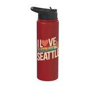 Adoro Seattle Space Needle Mountain View Stainless Steel Insulated Water Bottle