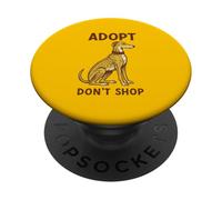 Adotta il design retrò Brindle Greyhound Rescue PopSockets PopGrip Adesivo