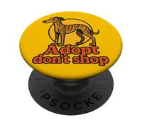 Adotta il design retrò Brindle Greyhound Rescue PopSockets PopGrip Adesivo