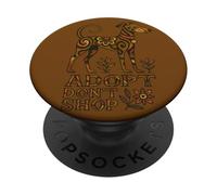 Adotta il design retrò Brindle Greyhound Rescue PopSockets PopGrip Adesivo