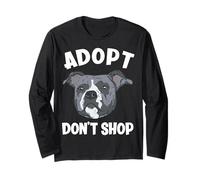 Adotta Non Acquistare Divertente American Pitbull Terrier Maglia a Manica