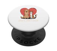 Adotta non comprare Salva vite Cane Gatto Amore PopSockets PopGrip Adesivo