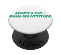 Adotta un gatto: acquisisci un atteggiamento PopSockets PopGrip Adesivo
