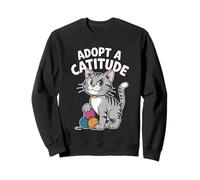 Adotta un gatto Catitude Amante Felino Pet Meow Love Cats Felpa