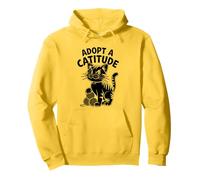 Adotta un gatto Catitude Amante Felino Pet Meow Love Cats Felpa con Cappuccio