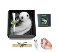 Adotta un piccolo fantasma tascabile, super carino fantasma tascabile con una piccola pergamena, mini bambola fantasma farcita di peluche, regalo creativo per storie, film spettrali, decorazione per
