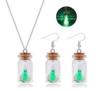 Adotta una collana fantasma che si illumina al buio orecchini fantasma di Halloween spettrale collane con ciondolo per costumi di Halloween gioielli per feste per donne uomini, Metallo, Nessuna pietra