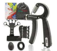 Adpsport Set Hand Grip 5-60kg - Grip Strength con Attrezzi Palestra Casa a Trazione e Comprenssione Avambraccio - Grip Trainer Allenamento - Mani Grip Training con Pallina Antistress