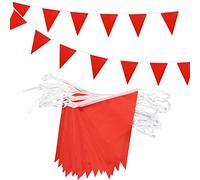 ADQUATOR Bandierine triangolari riutilizzabili, in tessuto di poliestere, 20 m, 52 pezzi, per interni ed esterni, decorazioni per feste