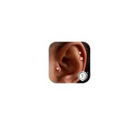 ADRAMATA 3PCS 16G Piercing Helix/Trago | Labret in Titanio G23 Filettato Internamente | Ipoallergenico Titanio Piercing Labret CZ Cuore Orecchio Conch | 6/8/10MM | 3 Pezzi Singoli