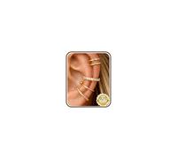 Adramata 4Pcs Ear Cuff Argento 925 Orecchinia Senza Buco Regolabile Orecchini Clip Ipoallergenici Orecchino Finti Non Piercing per Helix Cartilagine Ear Cuff Orecchini Donna Oro/Argento