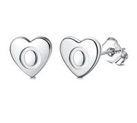 Adramata Orecchini Donna Argento 925 con Lettere, Orecchini Bambina Anallergici, Orecchini a Forma di Cuore, Orecchini Piccoli per Donna Ragazza, Regalo per Lei (Lettera A-Z),S15
