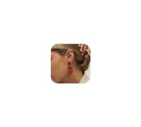 Adramata Orecchini Pendenti per Donne, Orecchini Sposa Matrimonio, Cristalli Goccia Multi Marquise Cluster Bling Orecchini Pendenti, Orecchini Verdi/Rosa Rossa/Rossi/Bianchi/Oro,4