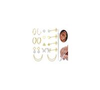 ADRAMATA Piercing Orecchio Chirurgenstahl Set Orecchini Anallergici Donna Orecchini Cerchio Piercings Naso Labbro Senza Filo Cartilagine Helix Piercing Trago Conch Piercings
