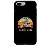 Adrano Sicily Sicilia - Monopattino vintage con motivo tramonto Custodia per iPhone 7 Plus/8 Plus