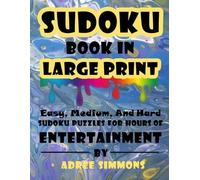 Adree Simmons Suduko Book In Large Print (Tascabile)