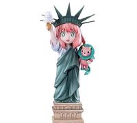 AdrEta Figura anime Spy Family Anya Forger Action Figure Statua della Libertà di New York Resina Decorazione per soggiorno Simbolo Americano Figurine Ornamenti da collezione Luogo di riferimento