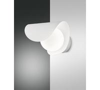 Adria applique LED moderna sferica con lastra curva in metallo bianco [EEK: A]