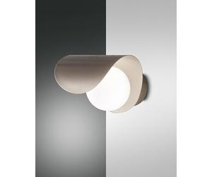 Adria applique LED moderna sferica con lastra curva metallo oro [EEK: A]