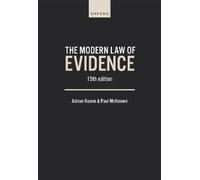 Adrian Keane Paul McKeown The Modern Law of Evidence (Tascabile)