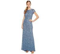 Adrianna Papell Abito da Donna a Maniche Corte con Paillettes, Nilo, 46