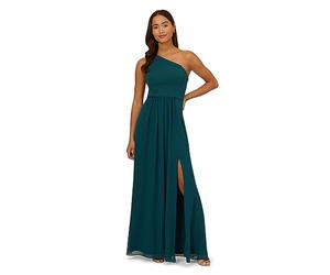 Adrianna Papell Abito da Donna in Chiffon con Una Spalla Abito per Occasioni Speciali, Cacciatore, 46
