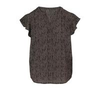 Adrianna Papell Camicetta da Donna con Maniche svolazzanti, Nero/Avorio Sketch Stripe, L