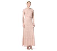 Adrianna Papell Women's Short Sleeve Beaded Gown Dress