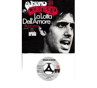 ADRIANO CELENTANO - ADRIANO CELENTANO La Lotta Dell` Amore / Azzuro / Bildhülle / ariola # 14077 AT / Deutsche Pressung / 7" Vinyl Single Schallplatte
