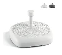 Adriatic S.R.L. Base per ombrelloni Universale Made in Italy in Resina Effetto Rattan Color Bianco Quadrata Basamento per ombrelloni