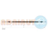 ADRIAUTO 03.0234 Cavo comando, Freno stazionamento per AUDI