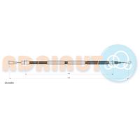 ADRIAUTO 03.0254 Cavo comando, Freno stazionamento per AUDI