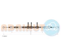 ADRIAUTO 11.0220.2 Cavo comando, Freno stazionamento per CITROËN,FIAT,PEUGEOT