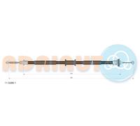 ADRIAUTO 11.0266.1 Cavo comando, Freno stazionamento per FIAT,LANCIA