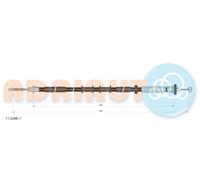 ADRIAUTO 11.0296.1 Cavo comando, Freno stazionamento per FIAT