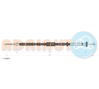 ADRIAUTO 11.0298.1 Cavo comando, Freno stazionamento per FIAT