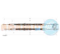 ADRIAUTO 13.0220.1 Cavo comando, Freno stazionamento per FORD,MAZDA