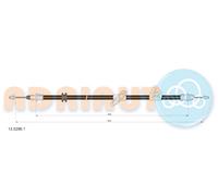 ADRIAUTO 13.0286.1 Cavo comando, Freno stazionamento per FORD